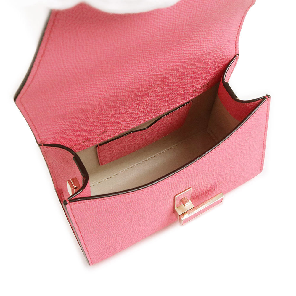 Valextra Micro Iside Shoulder Handbag Soft Calfskin Blush Pink